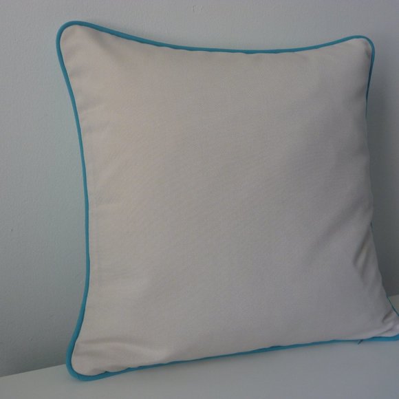 Blue & White, indoor/outdoor Pillow Cover 18" x 18" - Picture 3 of 6
